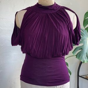 Plum Drapey Blouse